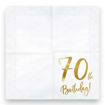Picture of 70TH BIRTHDAY WHITE PAPER NAPKINS 33 X 33CM - 20 PACK